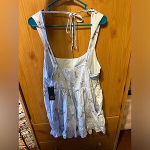 Wild Fable baby blue floral romper with pockets